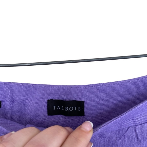 Talbots 100% Linen‎ Lavender Purple Greenwich Pant Size 10 - Picture 4 of 7